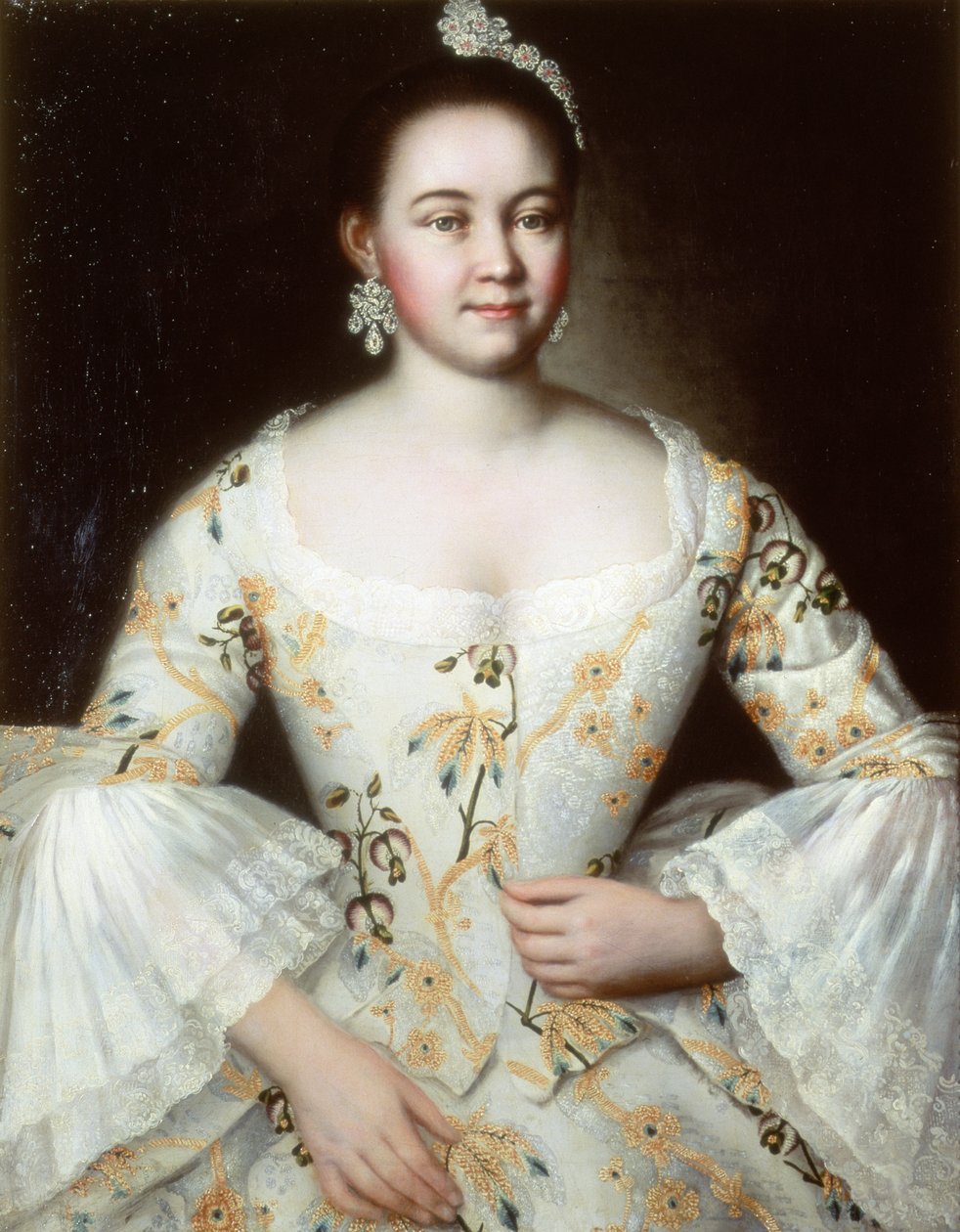 Porträt der Frau von Mikhail Yakovlev, nach 1756 von Ivan Yakovlevich Vishnyakov