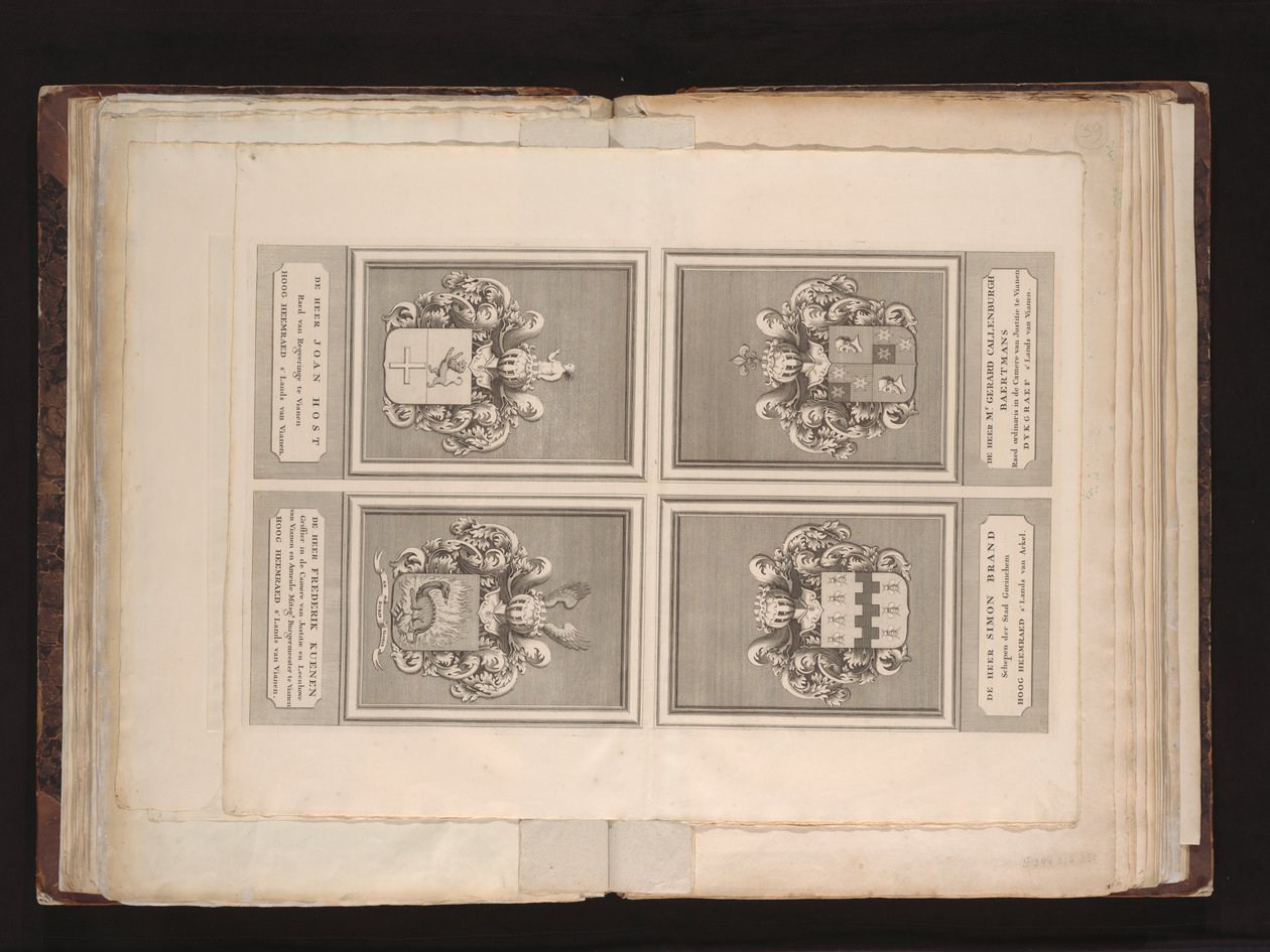 Neue Karte der Vyf Heeren Landen zwischen dem Dief und Zouwen Dyk, herausgegeben von Reinier und Iosua Ottens, Kartenverkäufer in Amsterdam 1741 von J. van Jagen