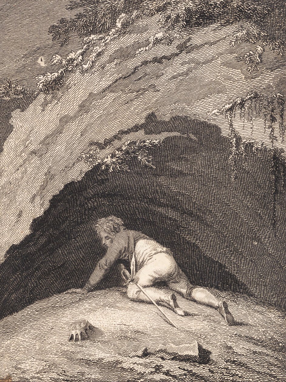 Der geschlagene Niels Klim kriecht in die Höhle von J.F. Clemens
