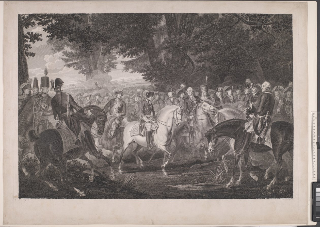 Frederik d. Store reitet nach einer Revue in Potsdam nach Hause von J.F. Clemens