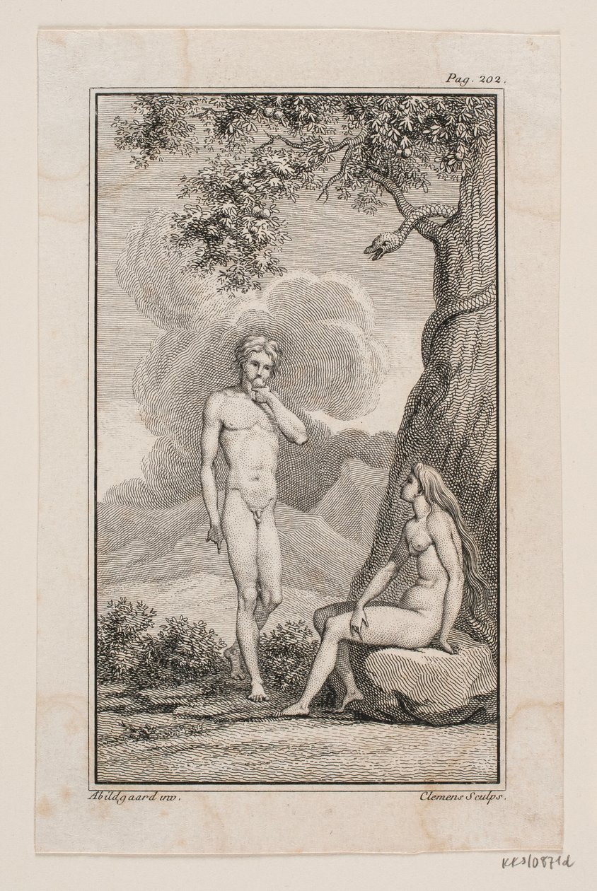 Illustration zu Johannes Ewalds "Adam und Eva" IV von J.F. Clemens
