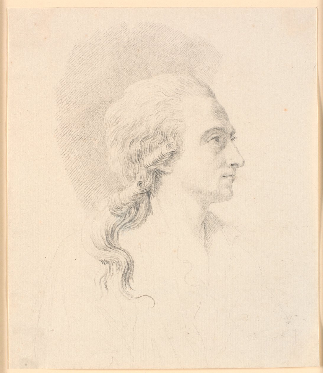 Porträt des Bildhauers Alexander Trippel. Profil nach rechts von J.F. Clemens