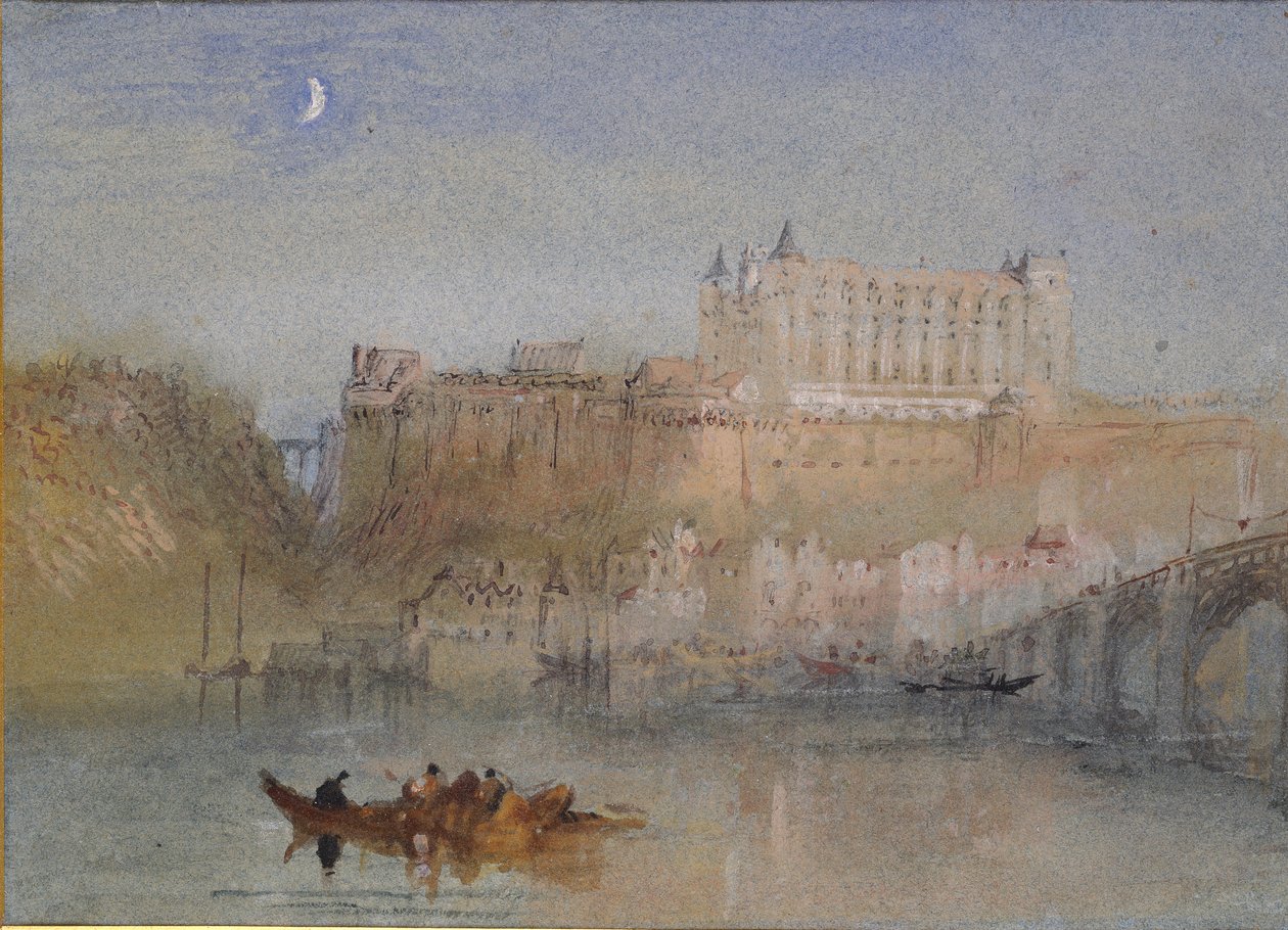 Die Brücke und das Schloss von Amboise, ca. 1830 von Joseph Mallord William Turner