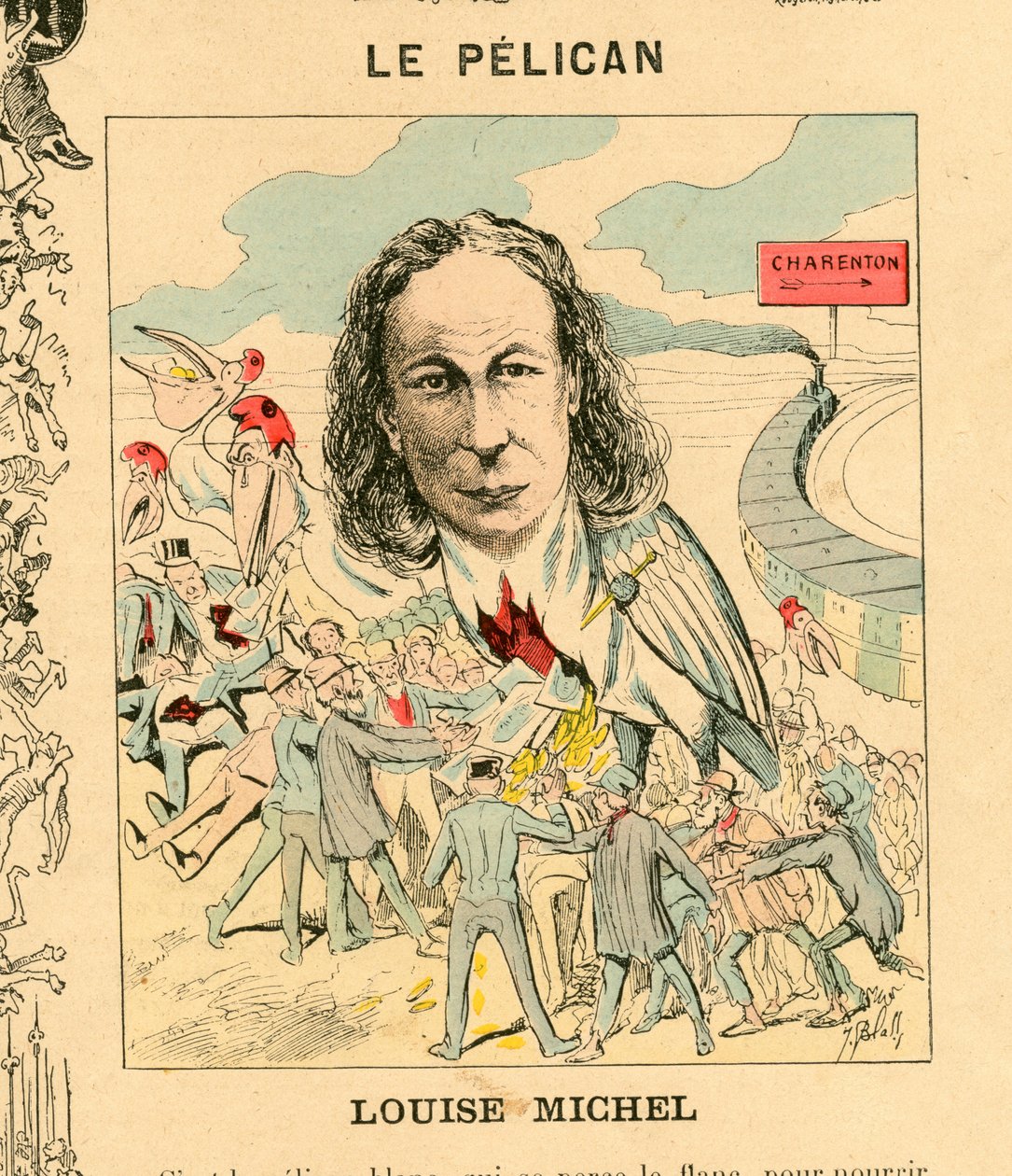 Menagerie Republicaine Humoristische Galerie der Hauptfiguren der Dritten Republik, Nummer 33, Satirique en Couleurs von J. (1847 1892) Blass