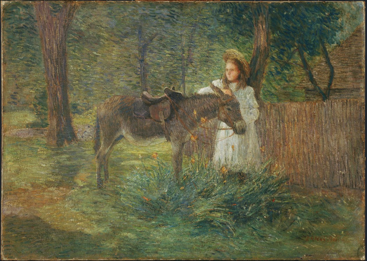 Nach dem Ritt / Nachbarn besuchen von J. Alden Weir