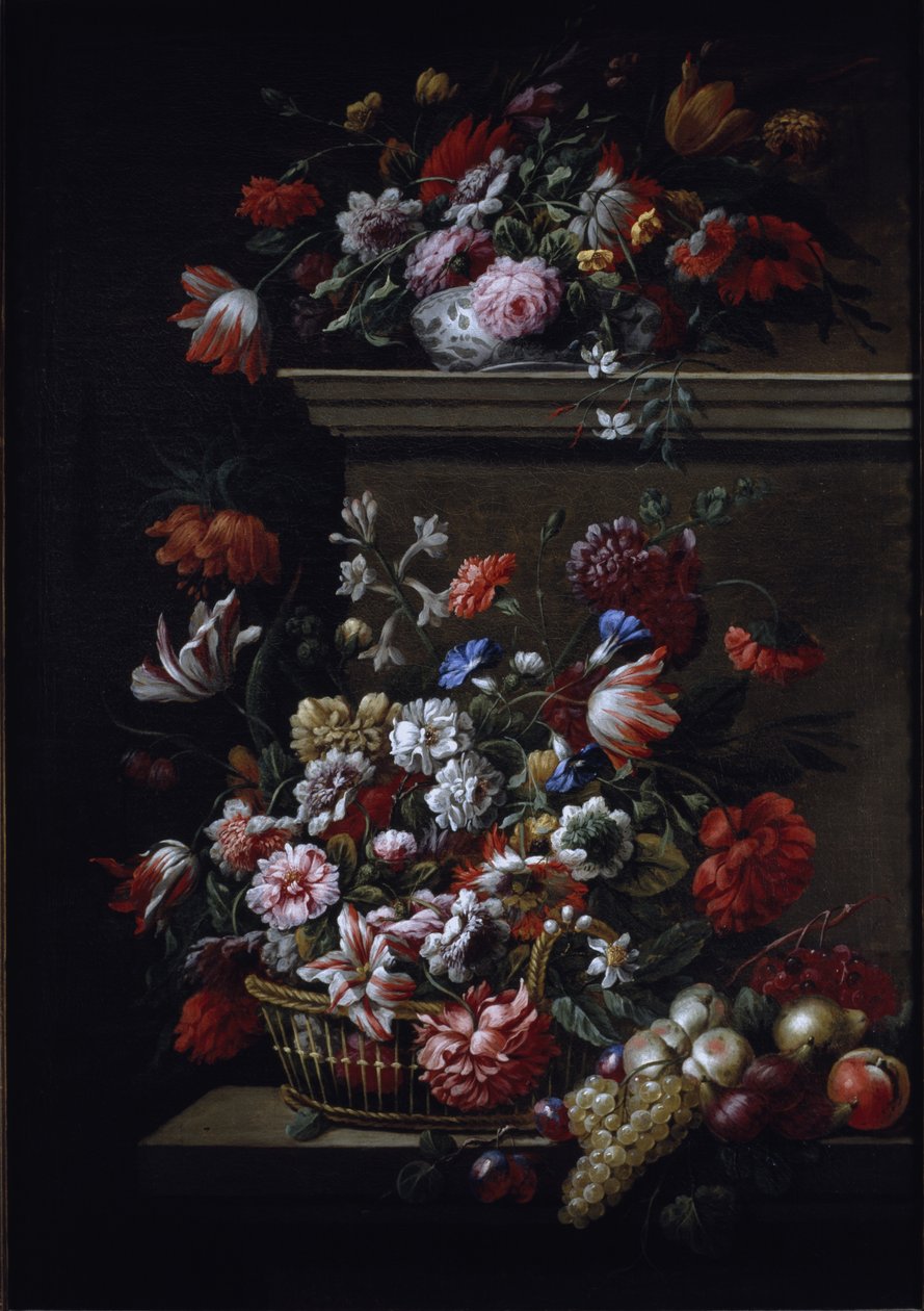 Stillleben mit Blumen von J B and Bogdany Jakob Monnoyer