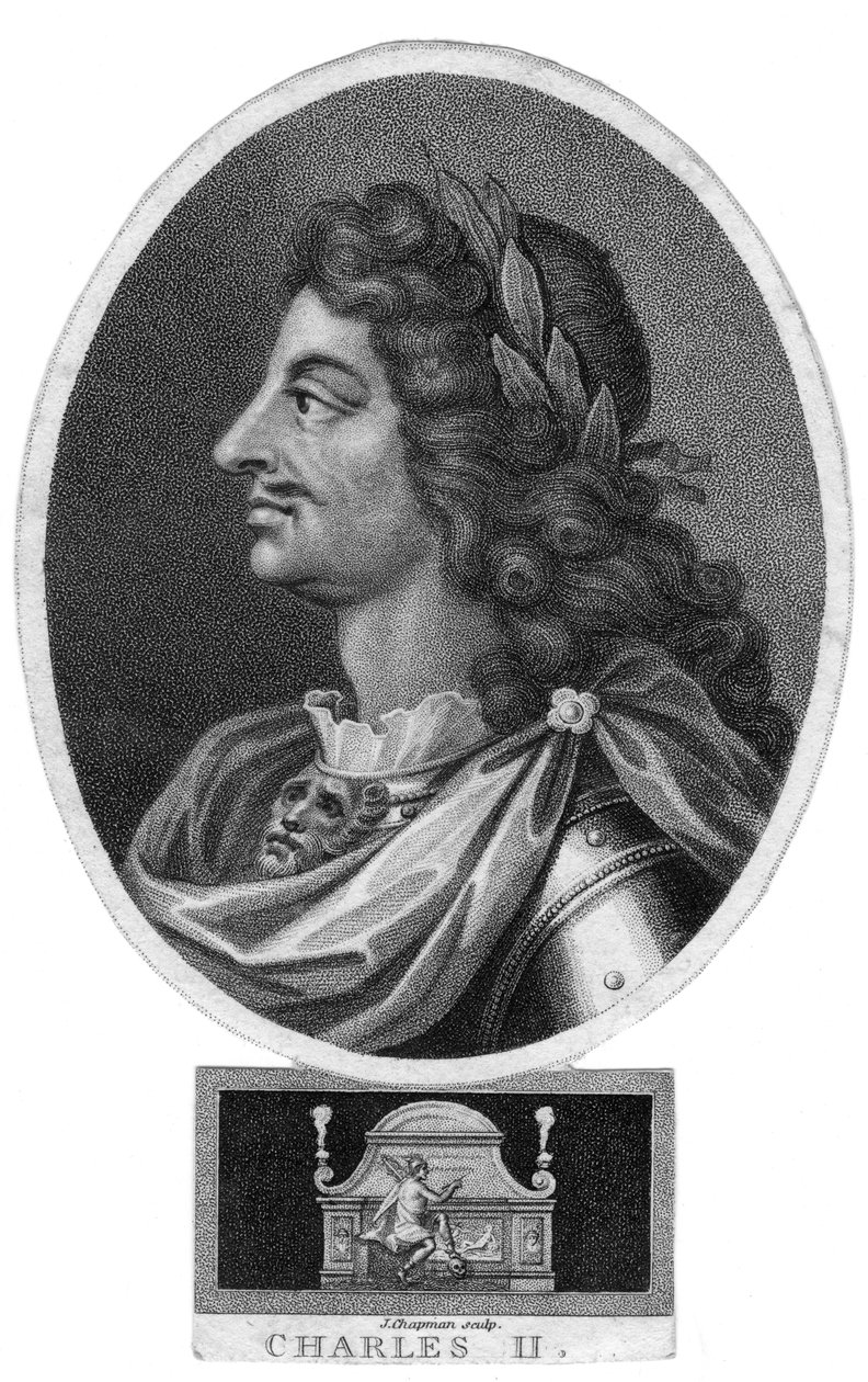 Karl II., König von England, Schottland und Irland, 19. Jahrhundert von J. Chapman