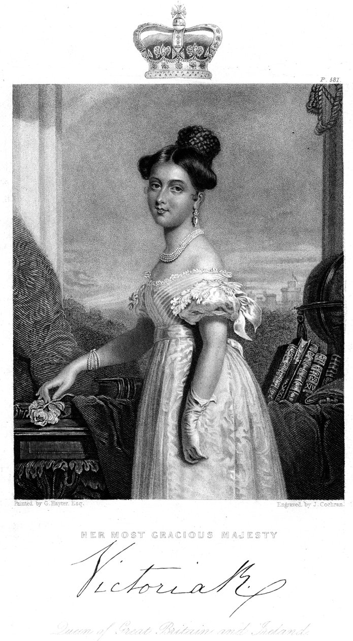 Victoria, Königin von Großbritannien und Irland, ca. 1838 von J. Cochran