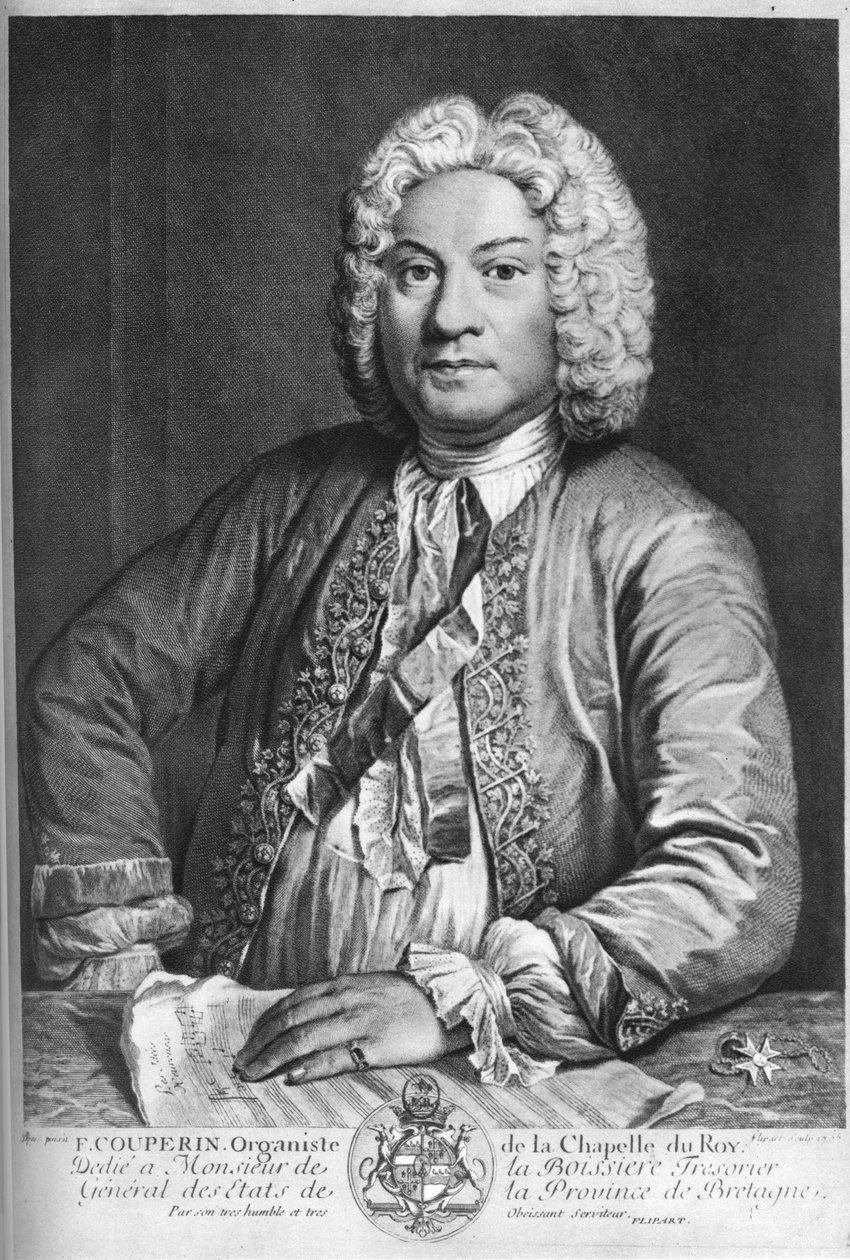 François Couperin, französischer Barockkomponist, Organist und Cembalist von J Flippart