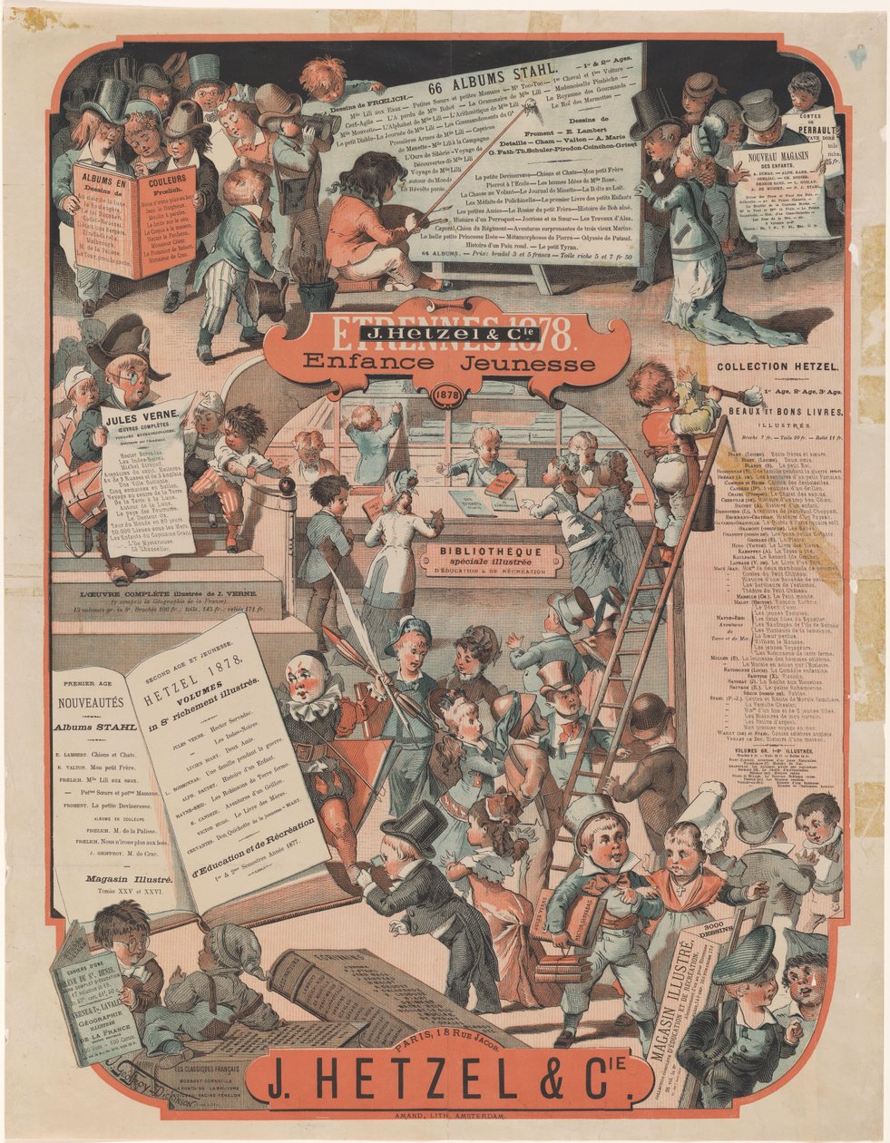 Fondsliste von J. Hetzel & Cie in Paris Etrennes 1878 von J. Géoffroy Dickinson