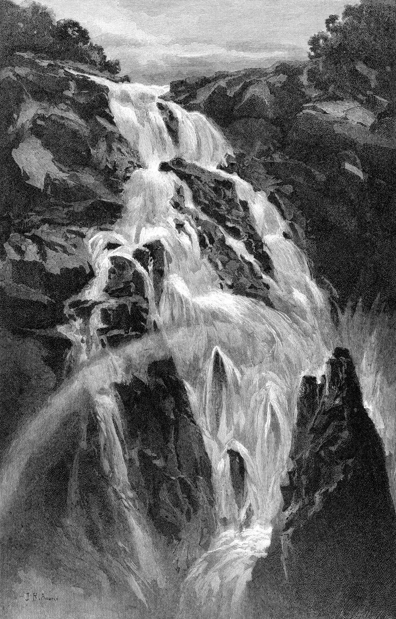 Die Barron Falls bei Cairns, Queensland, Australien, 1886 von J. R. Ashton