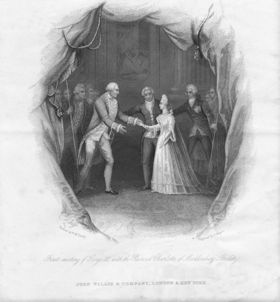 Erstes Treffen von George III. mit Prinzessin Charlotte von J. Rogers