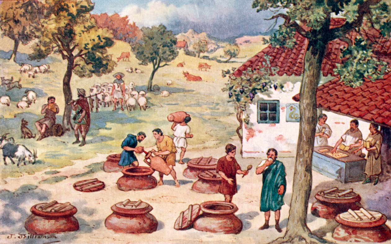 Das Römische Reich - Landleben (Landwirtschaft, Weinherstellung) von J. Williamson
