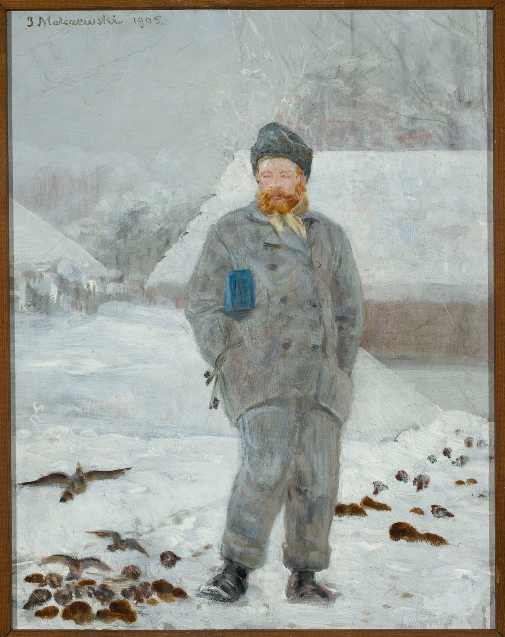 Porträt von Adolf Dygasiński mit Vögeln von Jacek Malczewski