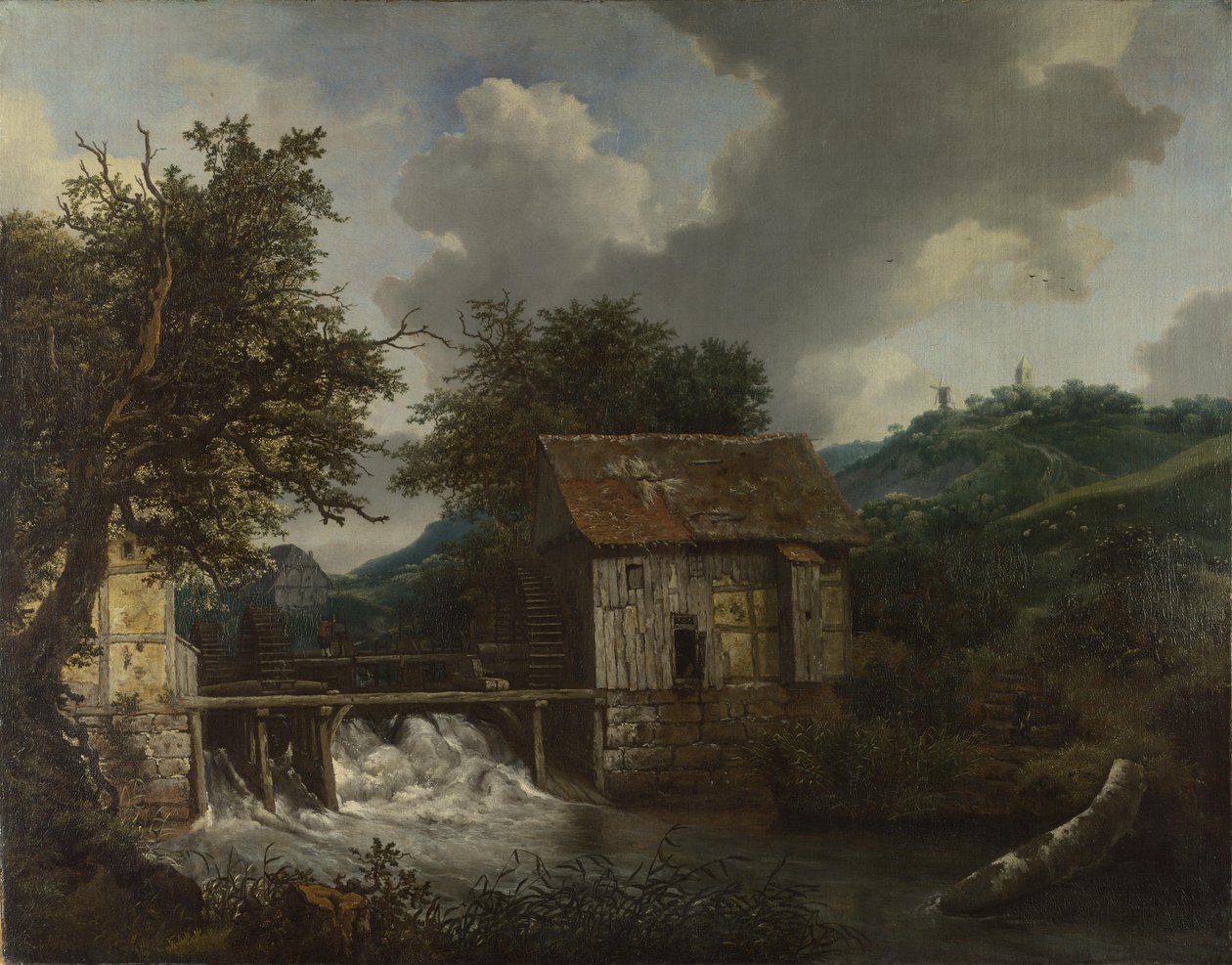 Zwei Wassermühlen und ein offenes Wehr in der Nähe von Singraven von Jacob van Ruisdael