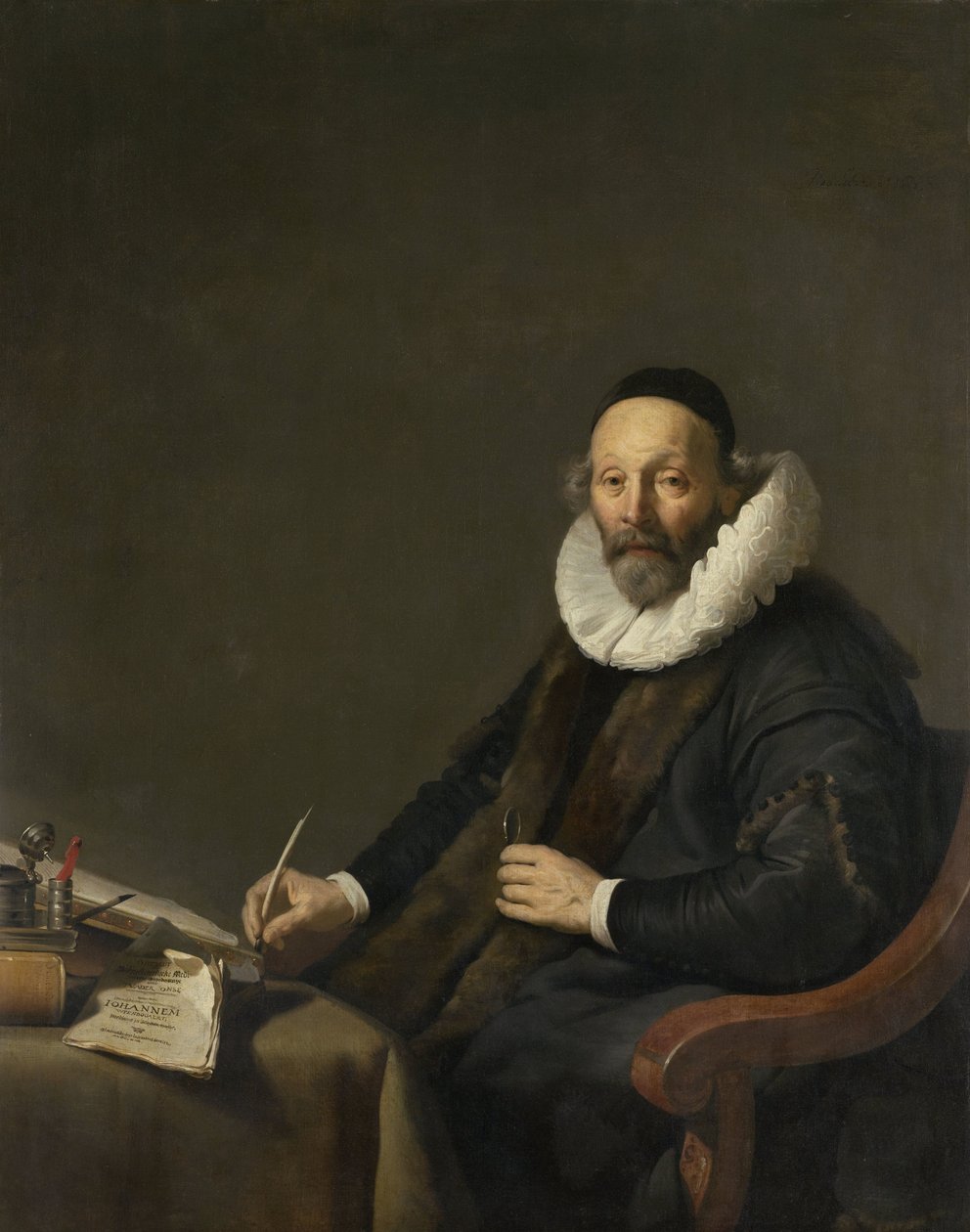 Johannes Wtenbogaert (1557-1644). Remonstrantischer Prediger in Den Haag von Jacob Adriaensz. Backer