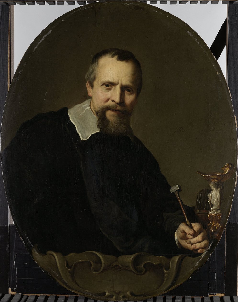 Porträt von Johannes Lutma Jan Lutma (1584/85-1669). Amsterdamer Silberschmied von Jacob Adriaensz. Backer