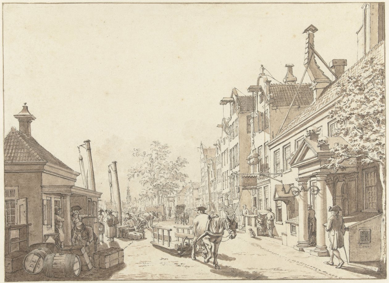 Das Rokin, Blick auf die Münze von Jacob  Cats
