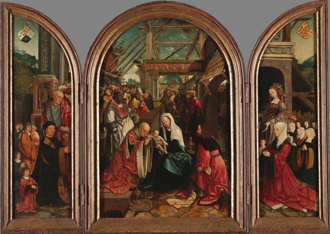 Triptychon mit der Anbetung der Könige von Jacob Cornelisz van Oostsanen