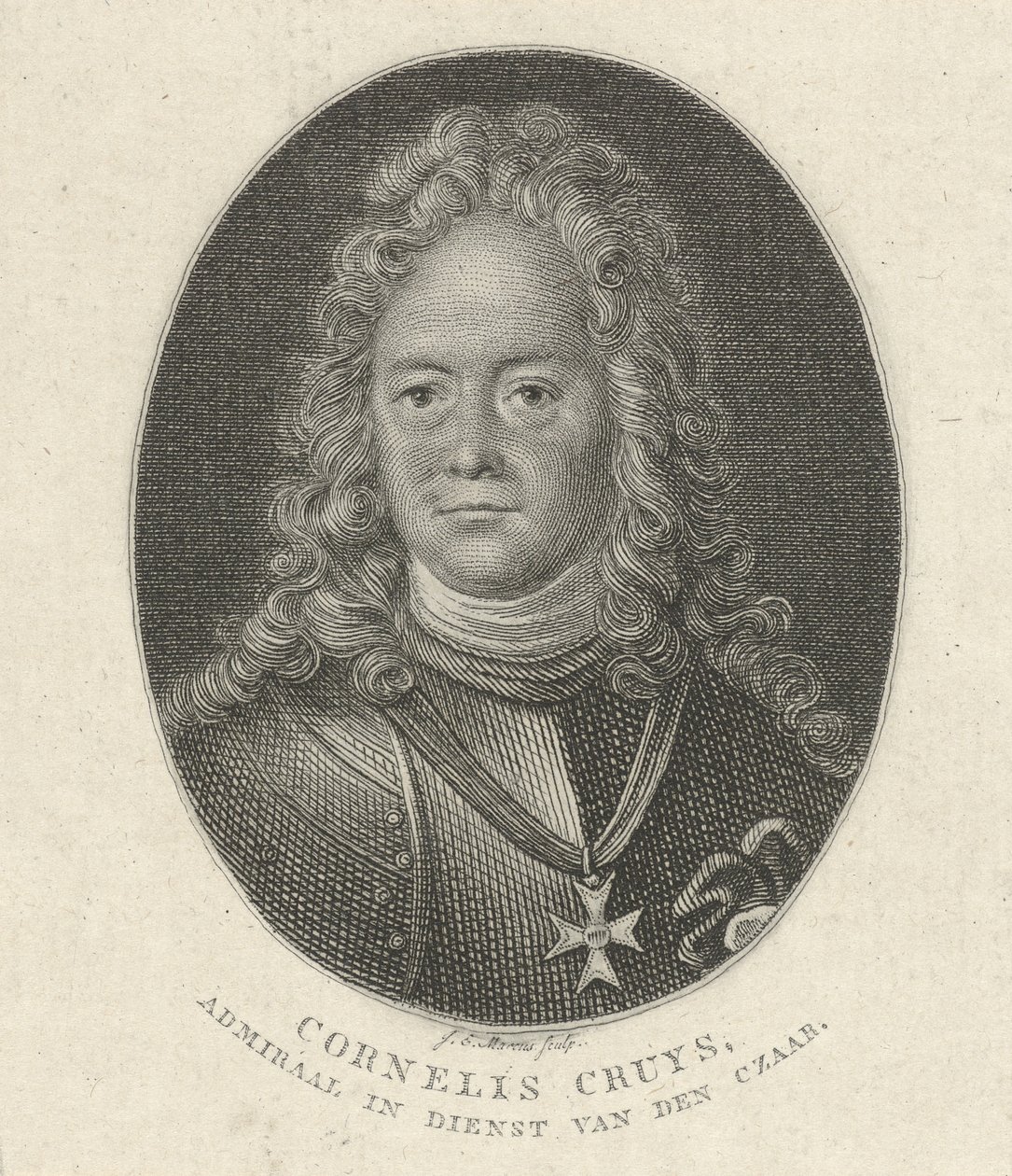 Porträt von Cornelius Cruys, Vizeadmiral der Kaiserlich Russischen Marine von Jacob Ernst Marcus