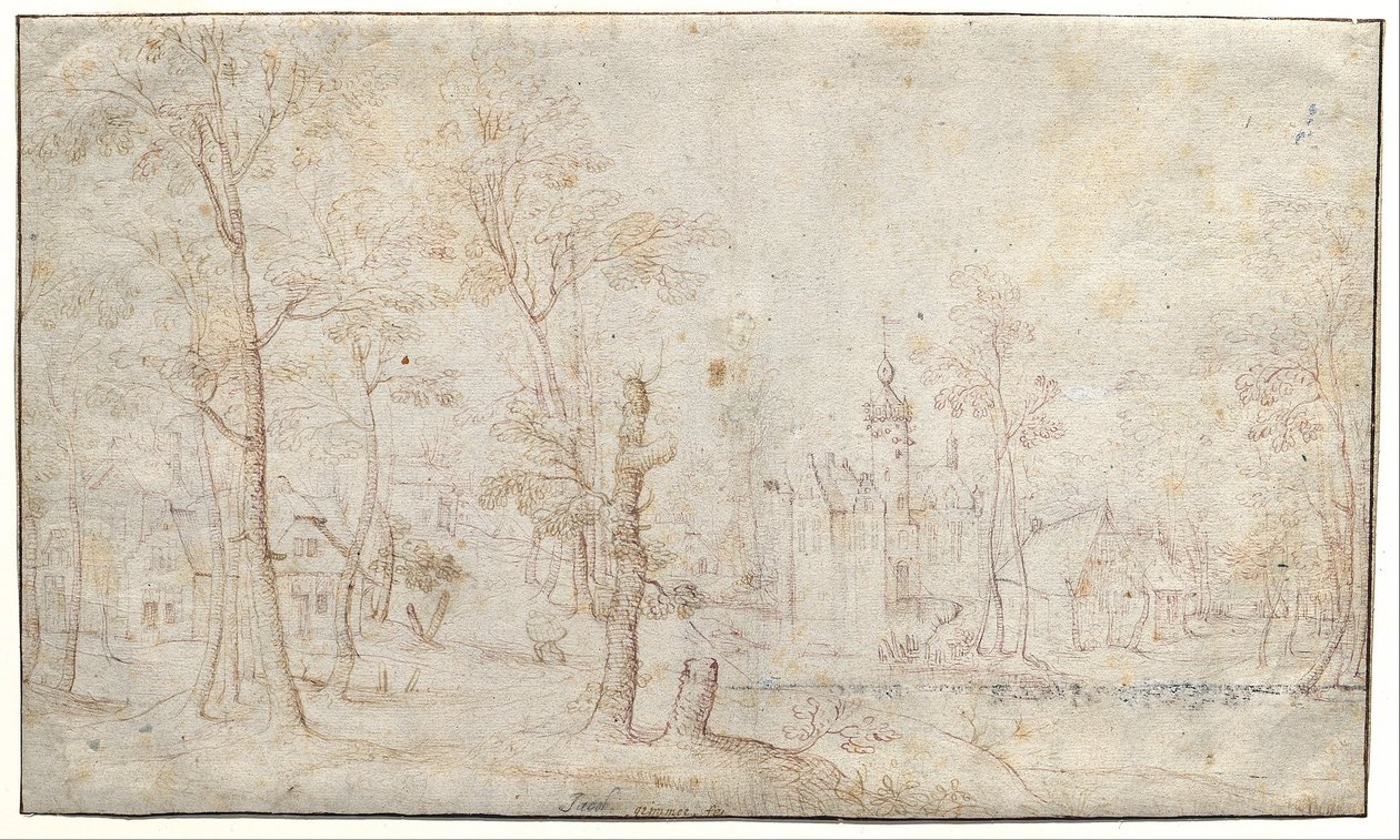Wasserburg und Dorf von Jacob Grimmer
