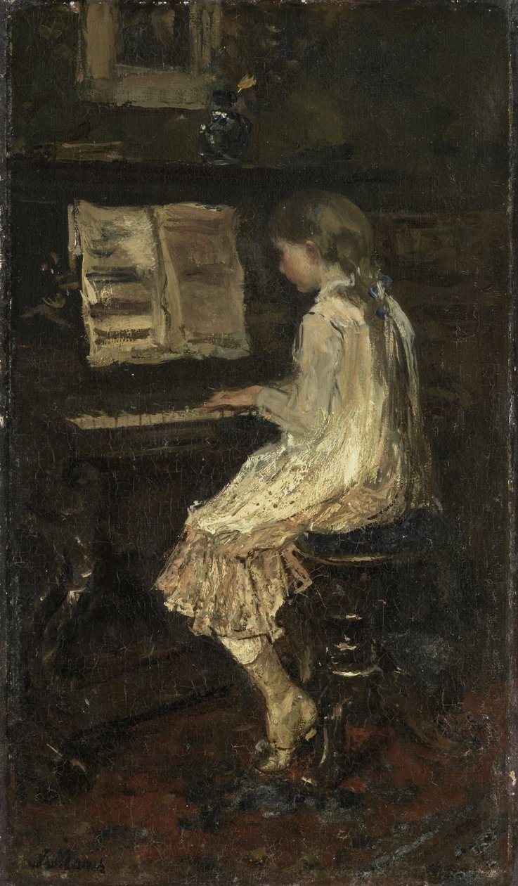 Mädchen am Klavier von Jacob Henricus or Hendricus Maris