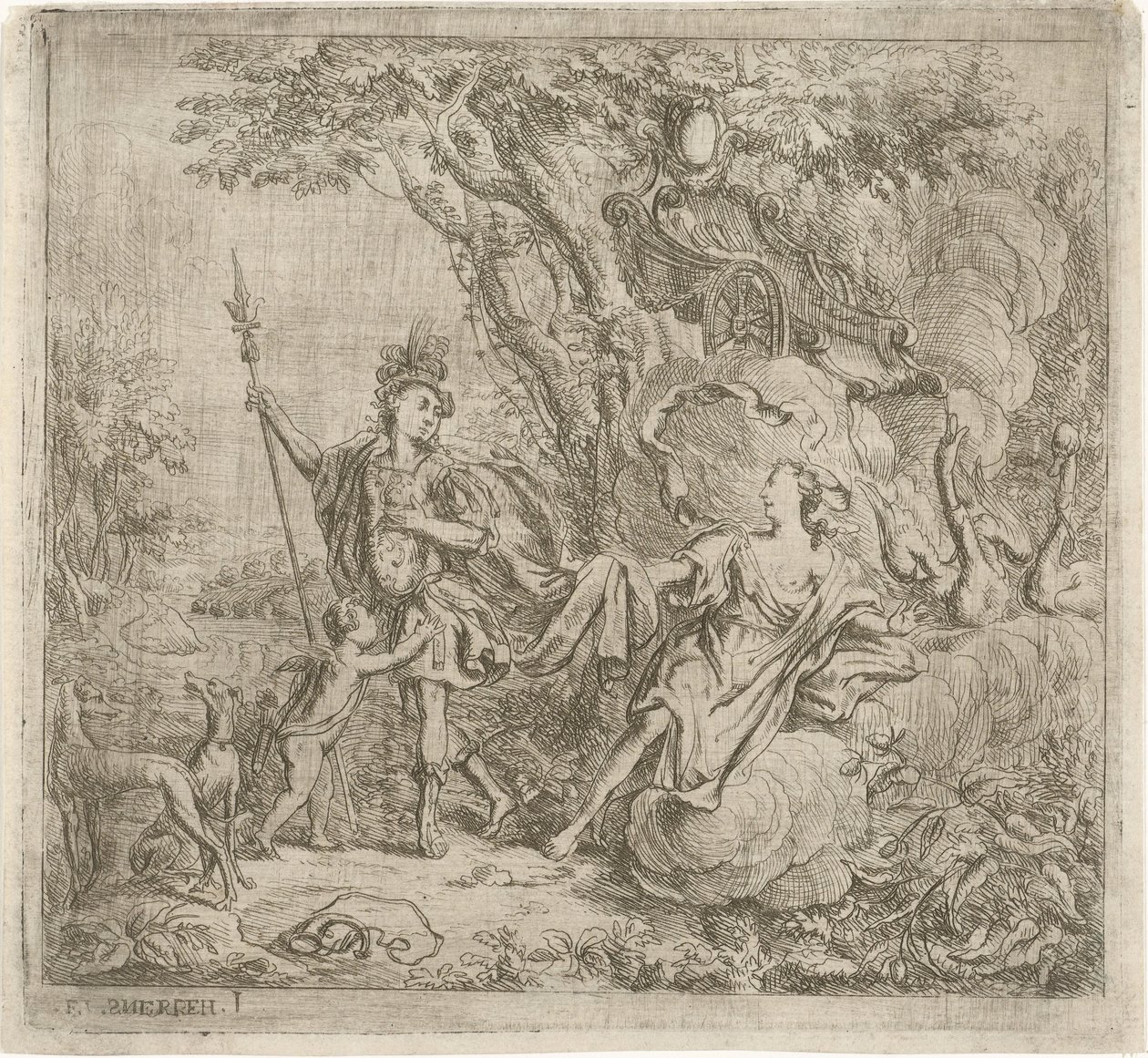 Venus versucht Adonis von der Jagd abzuhalten von Jacob Herreyns (I)