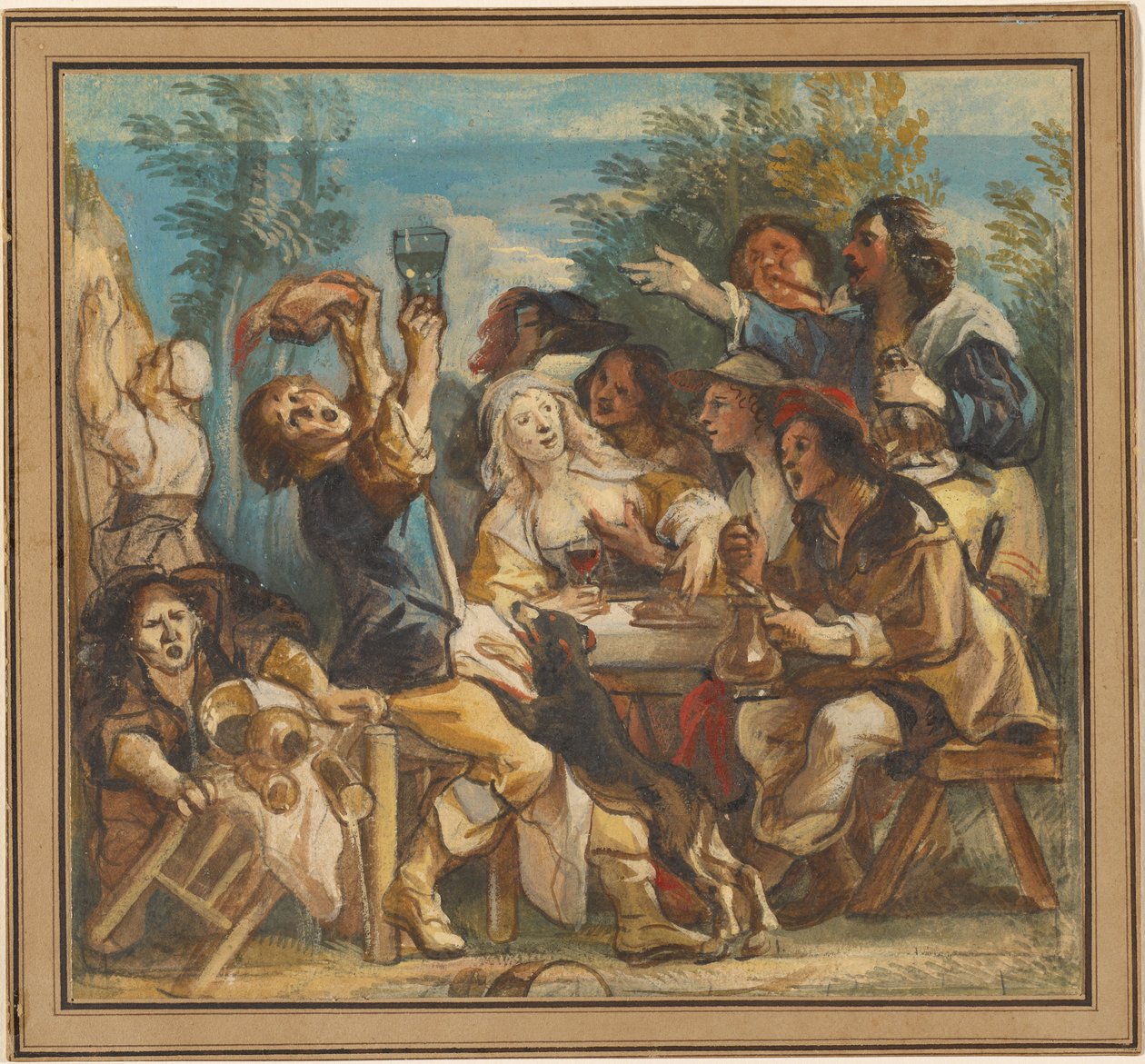 Eine fröhliche Gesellschaft von Jacob Jordaens