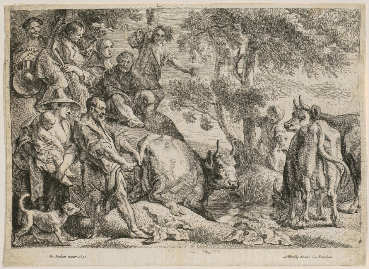Cacus raubt das Rind des Herkules von Jacob Jordaens