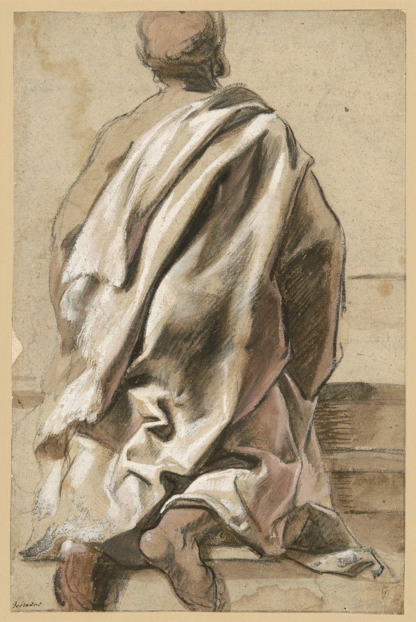 Gewandstudie zu einem knienden Apostel von Jacob Jordaens