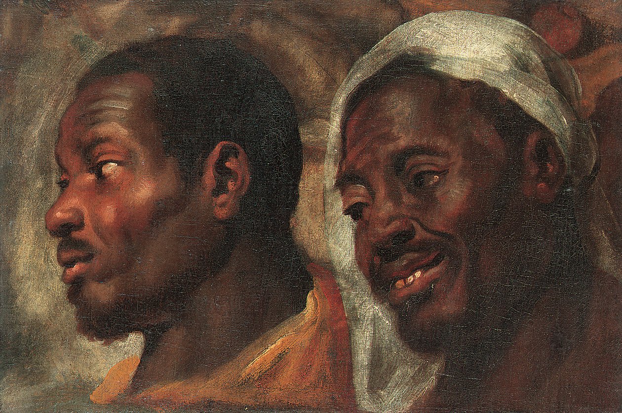 Kopfstudien von zwei afrikanischen Männern von Jacob Jordaens