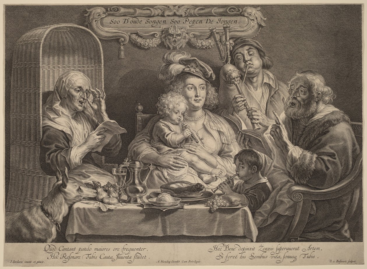 Wie die Alten sungen, so zwitschern die Jungen von Jacob Jordaens