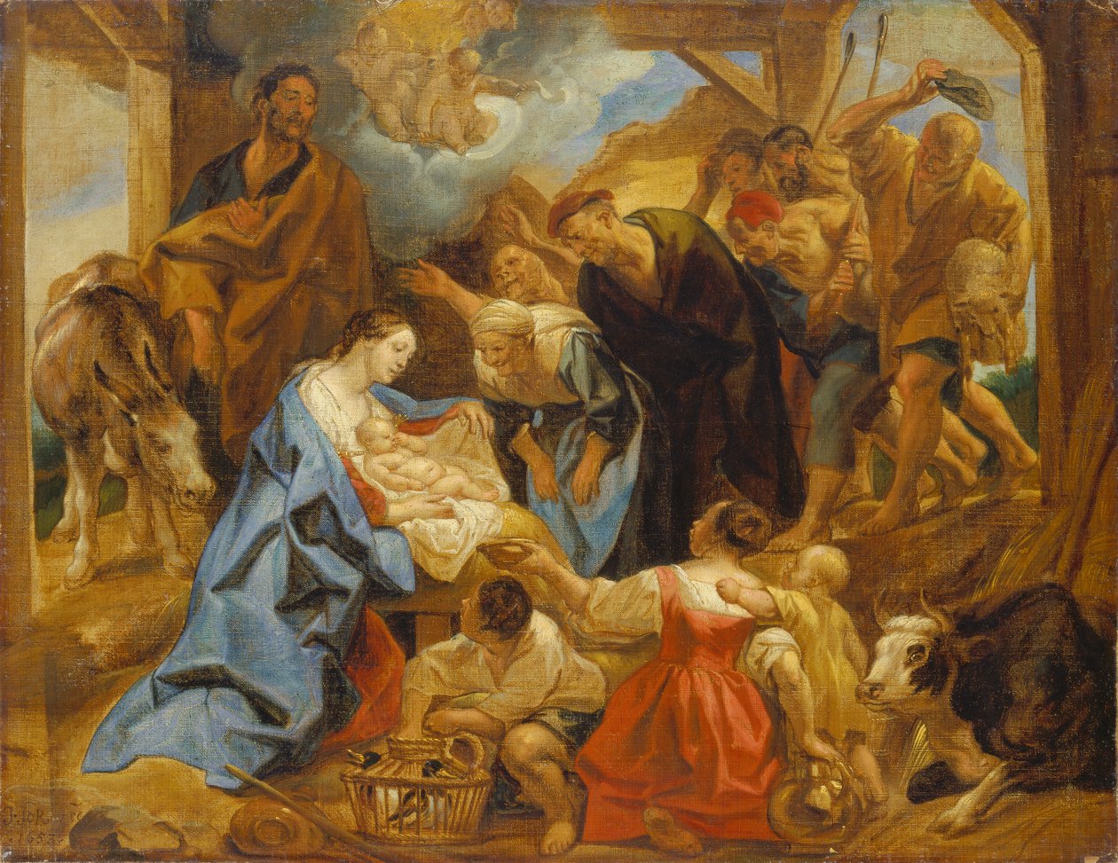Die Anbetung der Hirten von Jacob Jordaens
