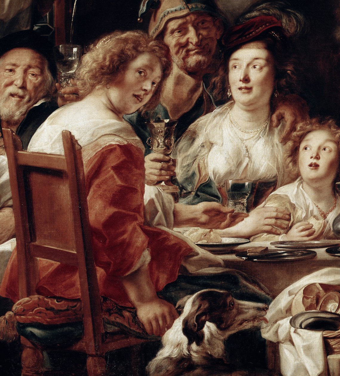 Der König trinkt (Detail) von Jacob Jordaens