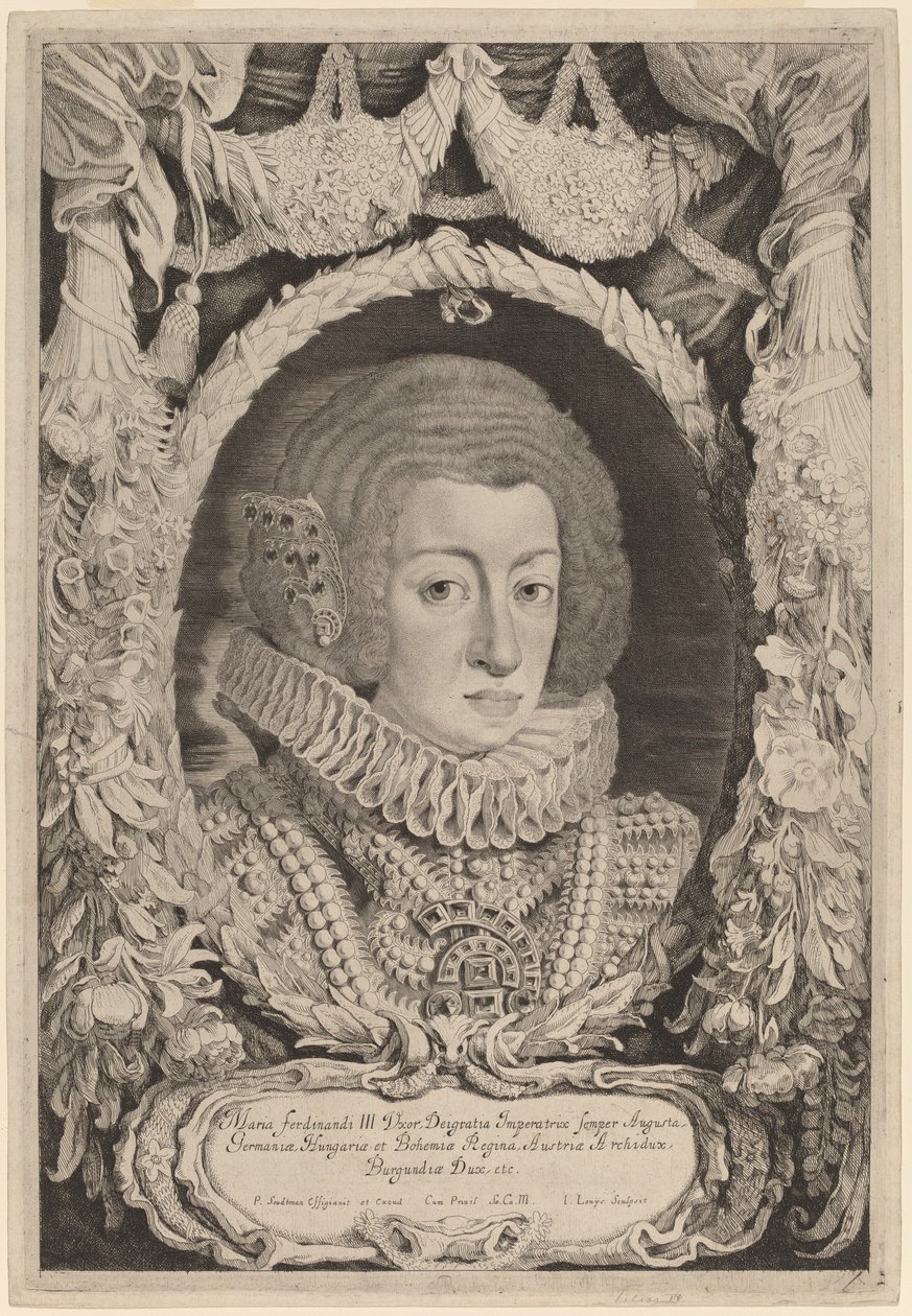 Maria Anna von Spanien von Jacob Louis after Pieter Claesz Soutman