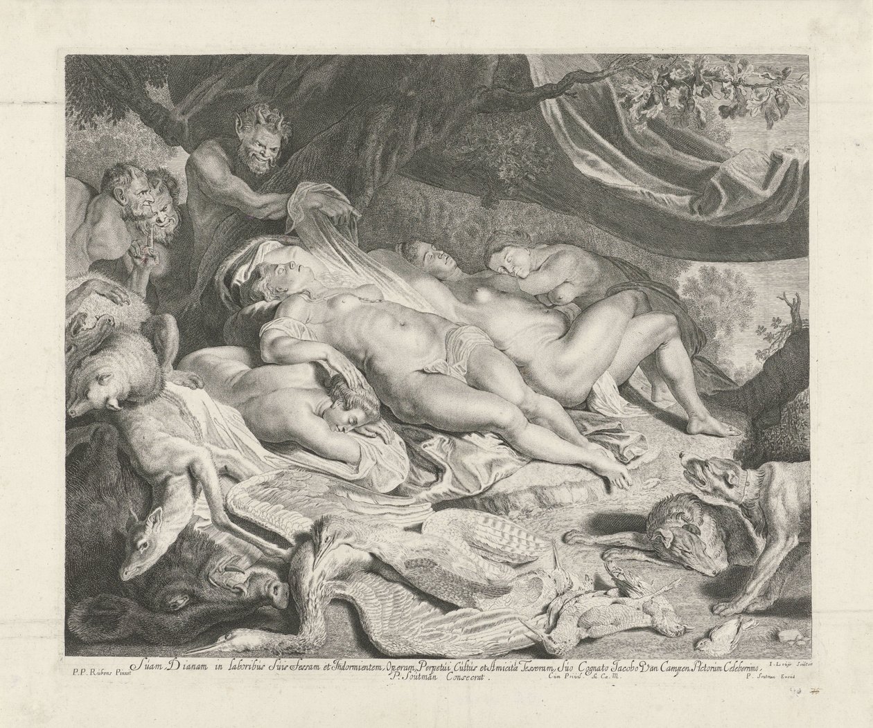 Ruhe von Diana und ihren Nymphen nach der Jagd von Jacob Louys