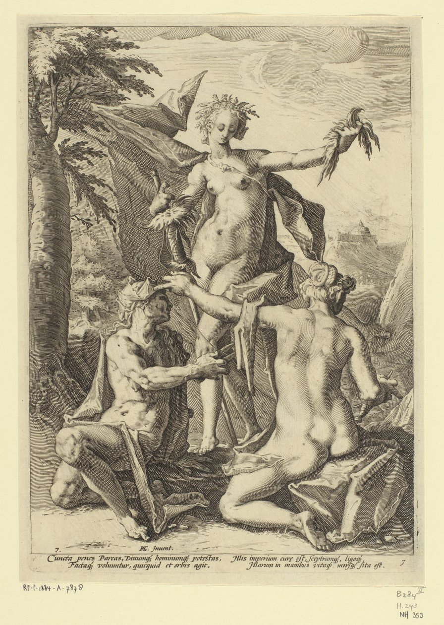 Drei Schicksalsgöttinnen von Jacob Matham (attributed to)