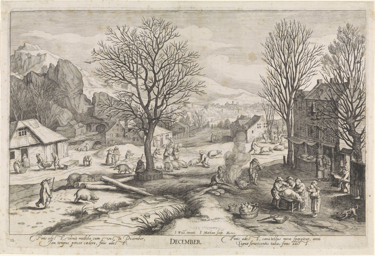 Dezember von Jacob Matham