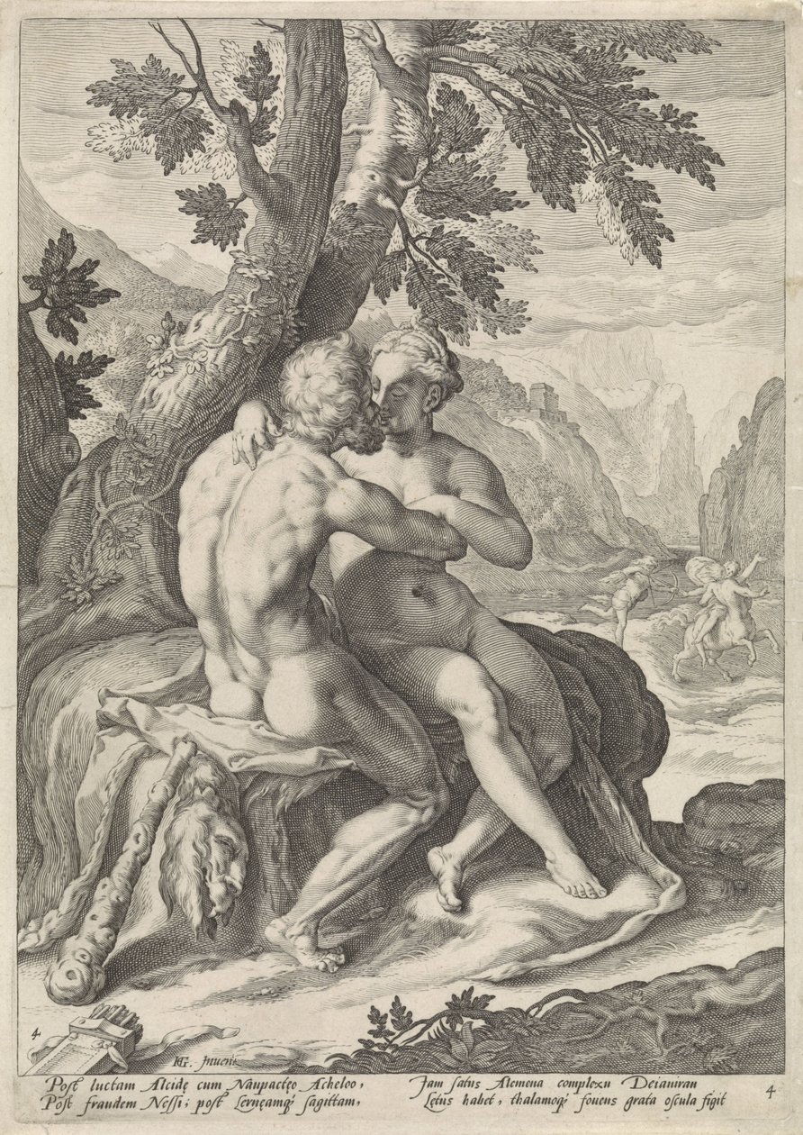 Herkules und Deïanira von Jacob Matham