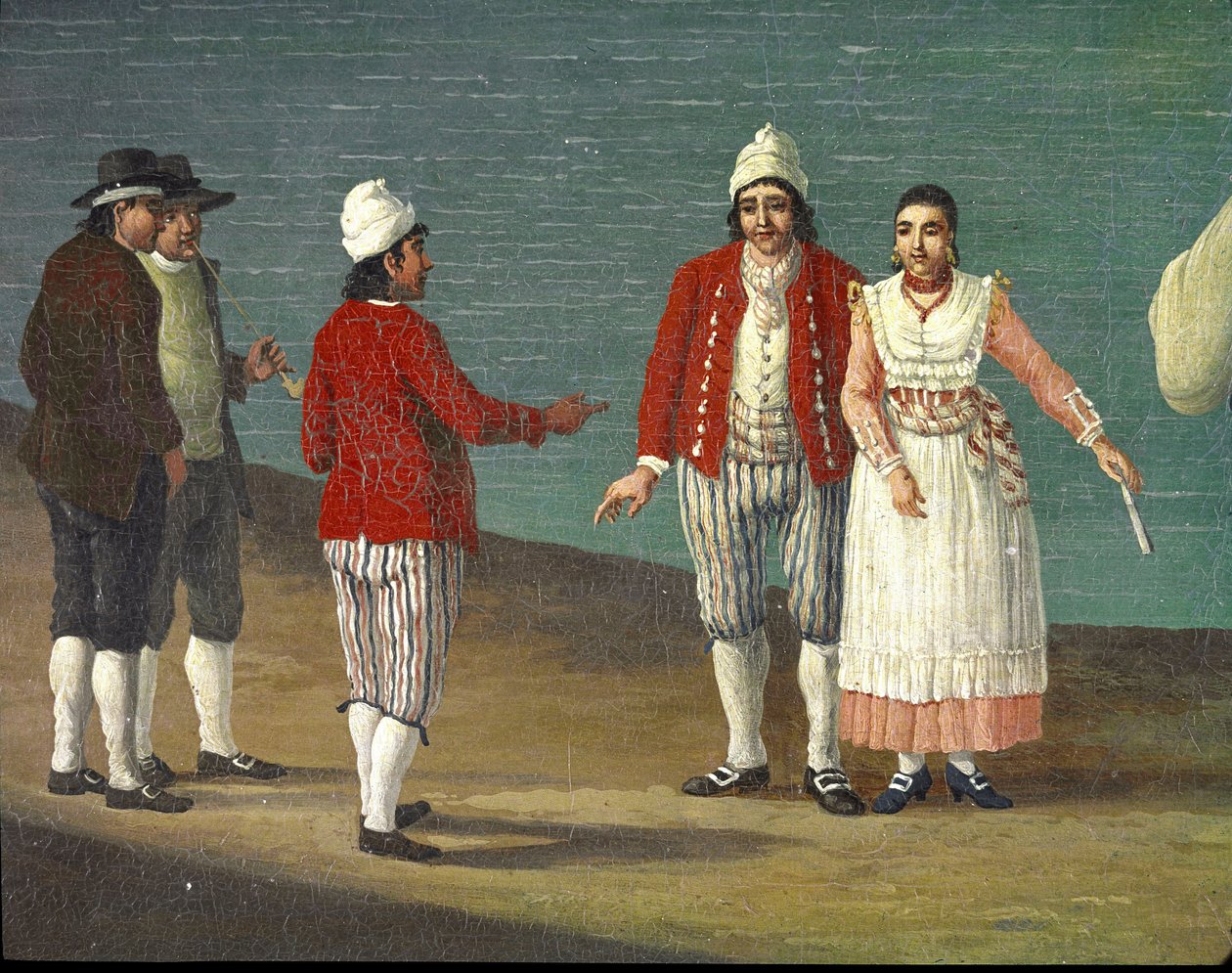 Menschen aus Gallipoli, Apulien, Italien von Jacob-Philippe Hackert