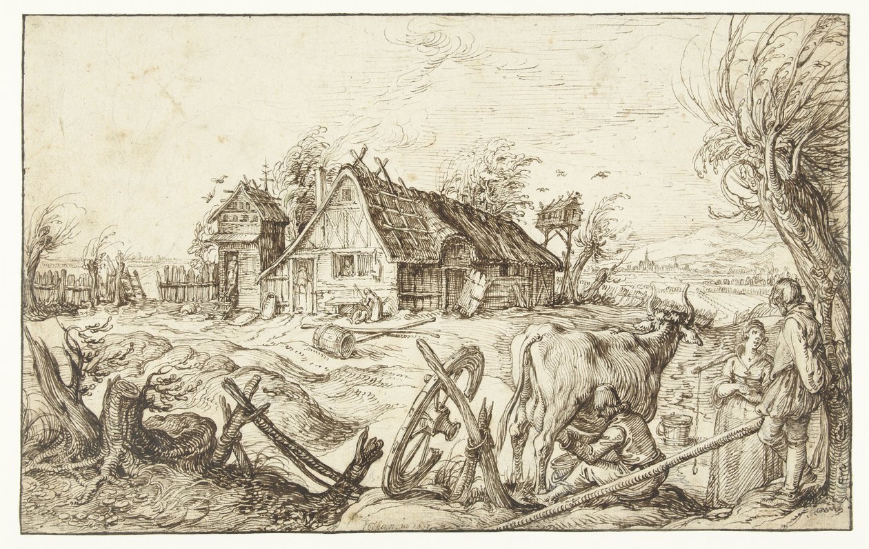 Der Bauernhof von Jacob de Gheyn (II): Kunstdruck kaufen