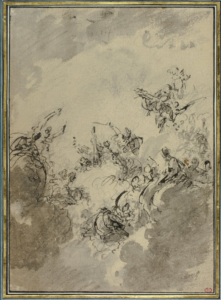 Studie zur Apotheose des Herkules von Jacob de Wit