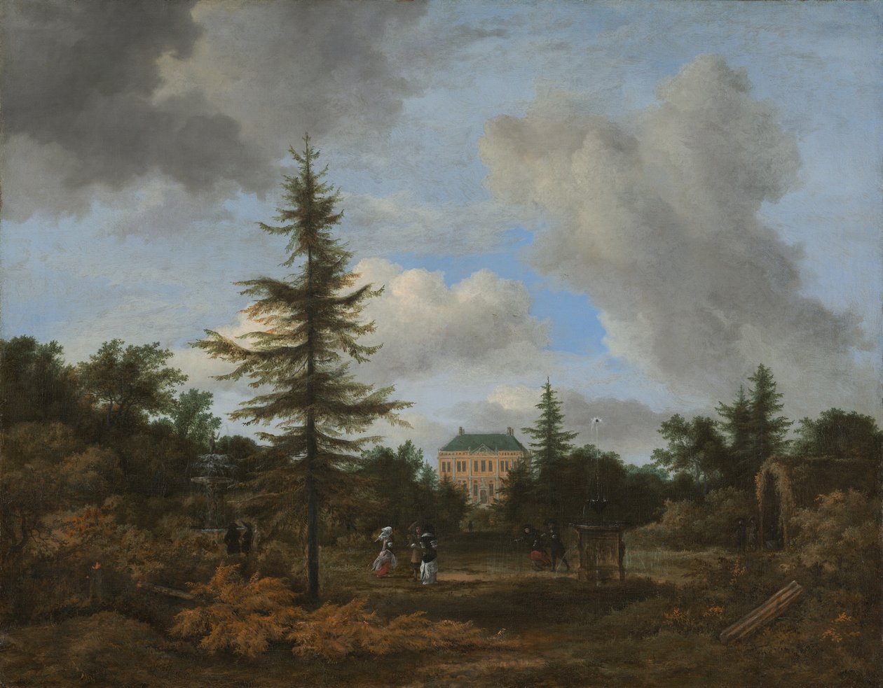 Landhaus in einem Park, ca. 1675 von Jacob van Ruisdael