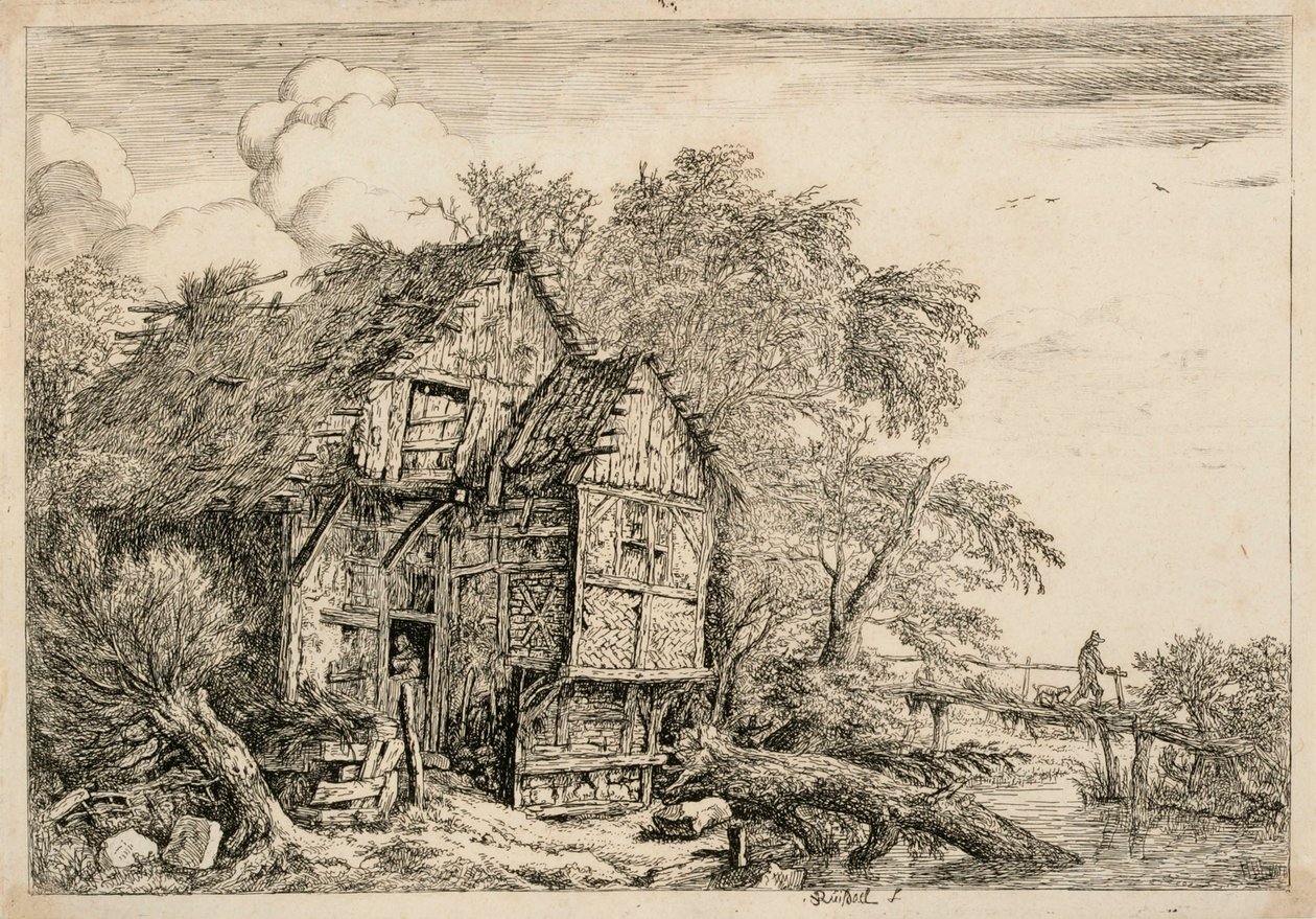 Holzbrücke von Jacob van Ruisdael