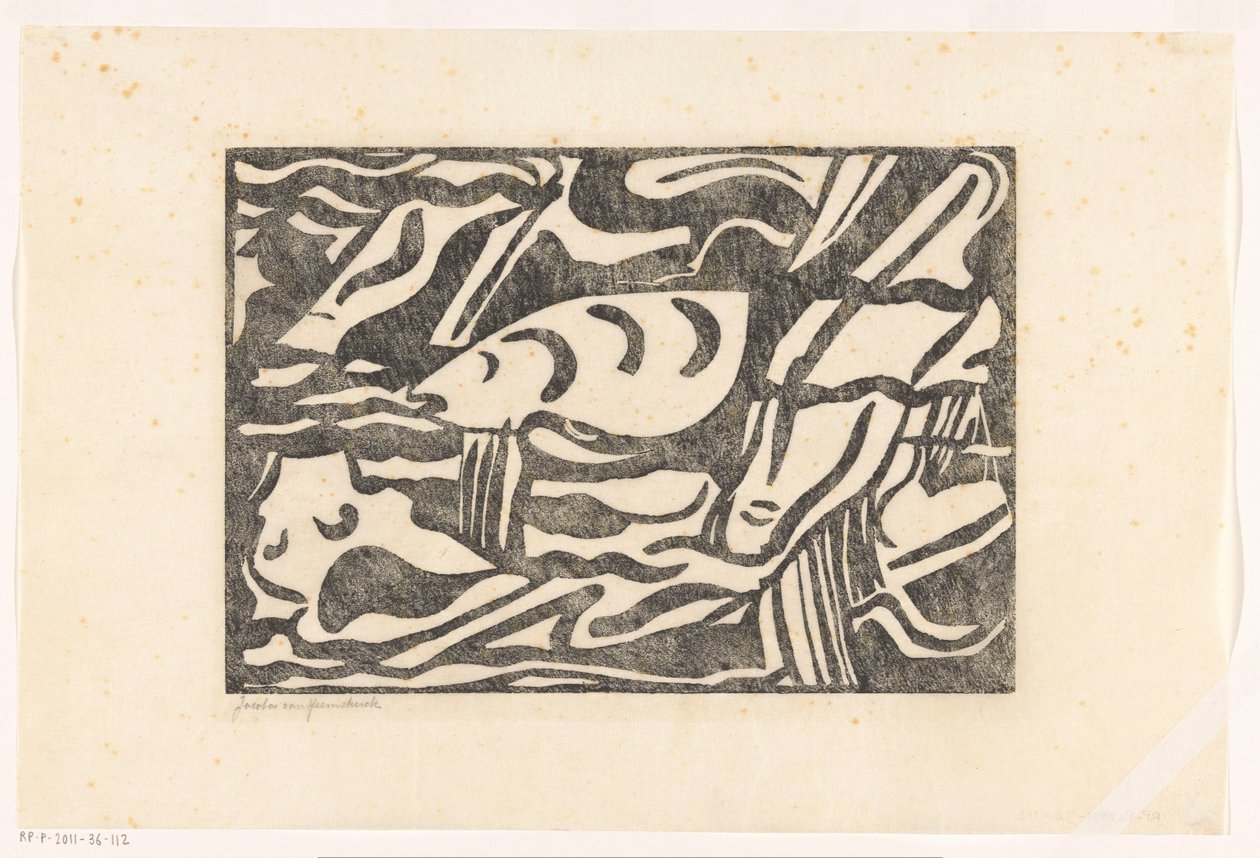 Komposition XIII (Originaltitel) von Jacoba van Heemskerck (signed by artist)