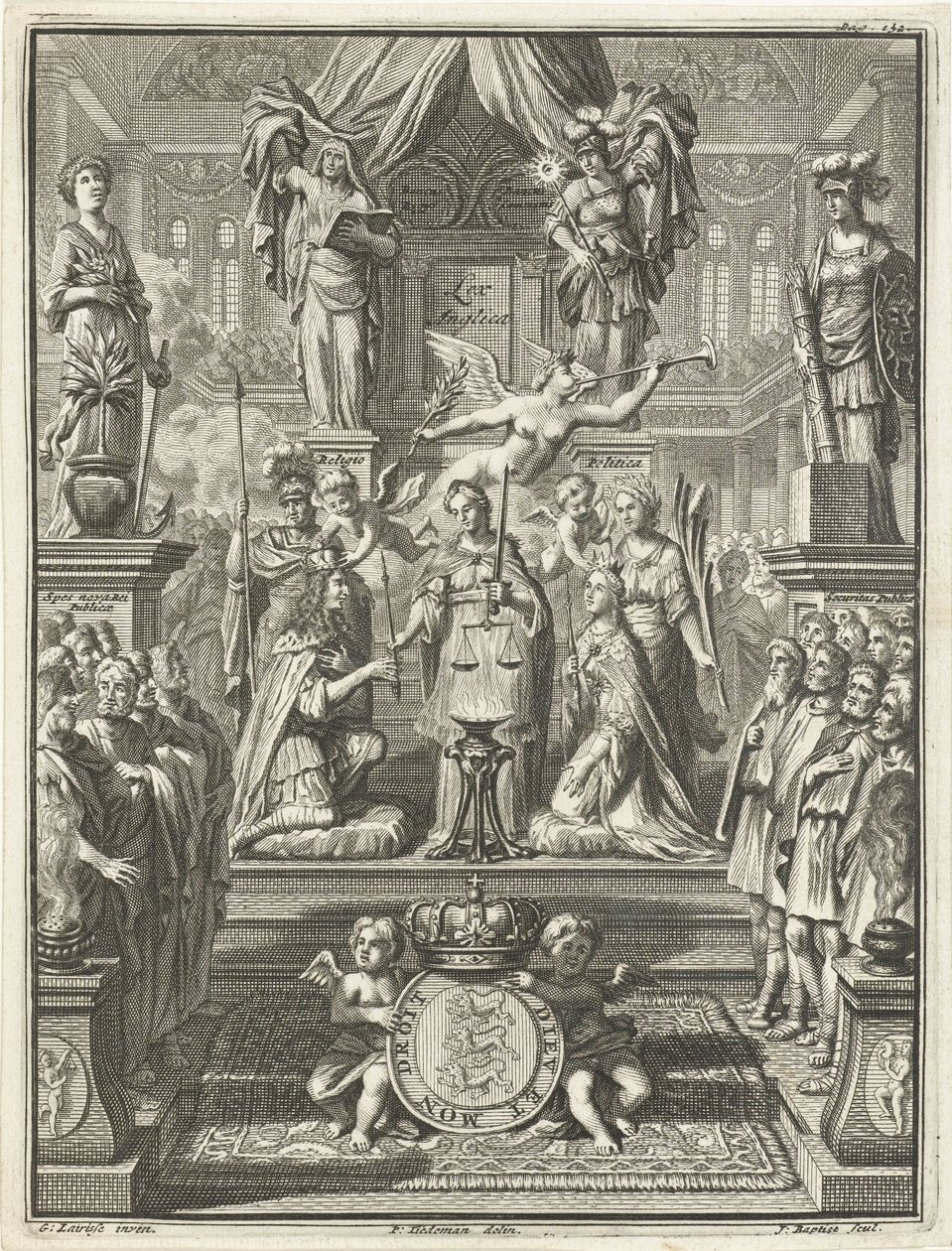Krönung von Wilhelm III. und Maria Stuart, 1689 von Jacobus Baptist