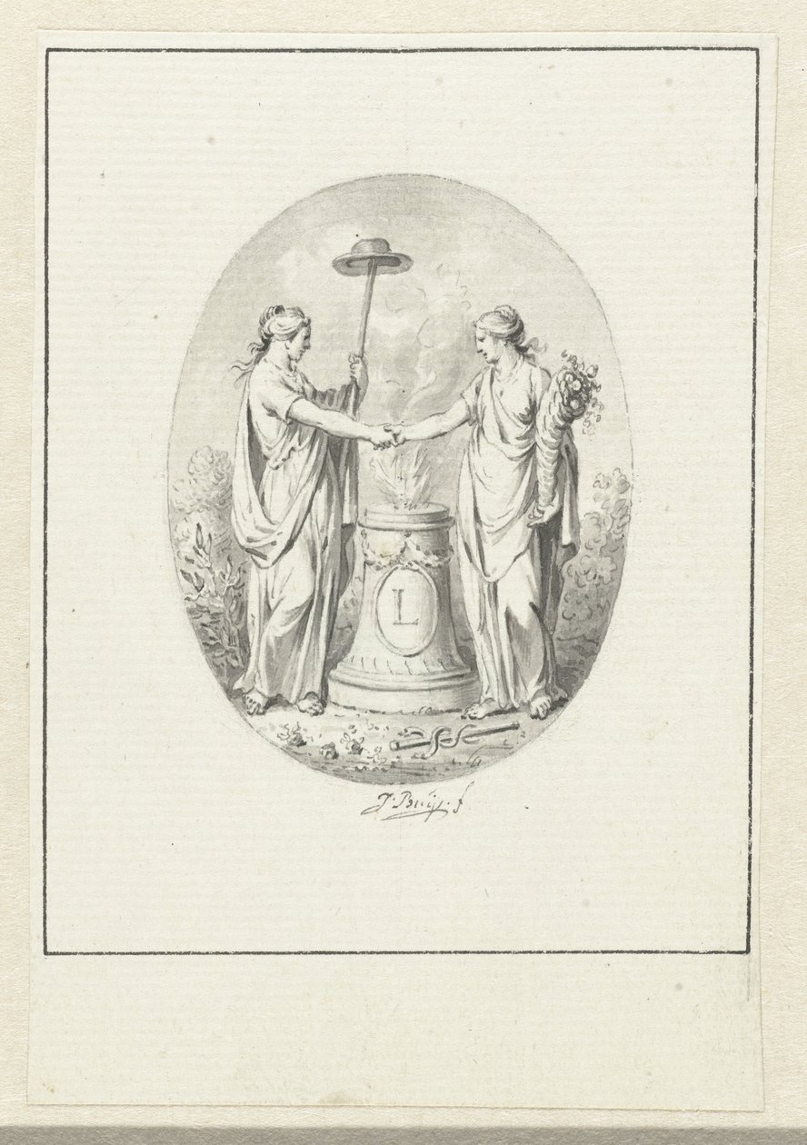 Allegorische Darstellung der Freiheit von Jacobus Buys