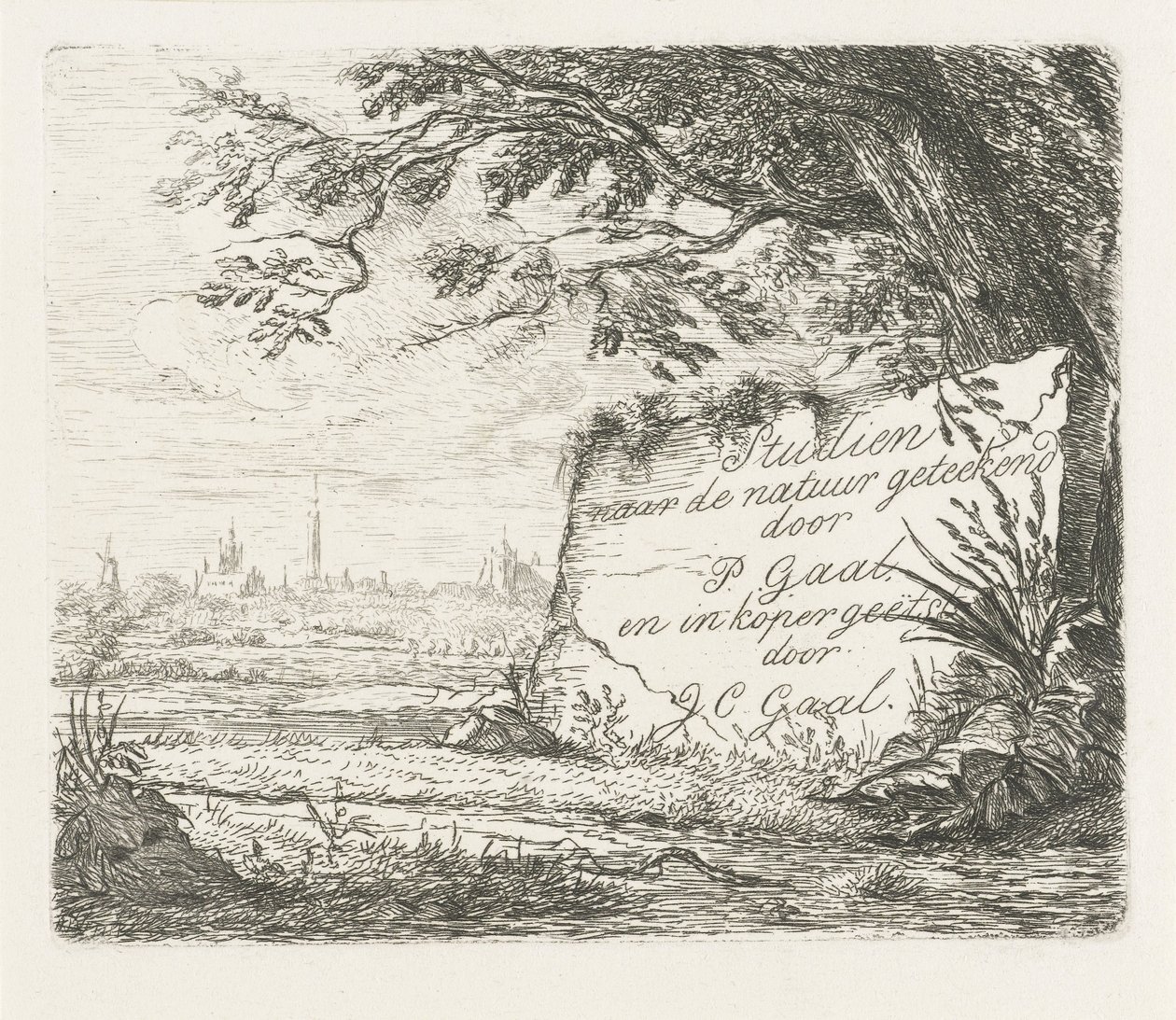 Titelblatt für: Studien nach der Natur gezeichnet von Jacobus Cornelis Gaal