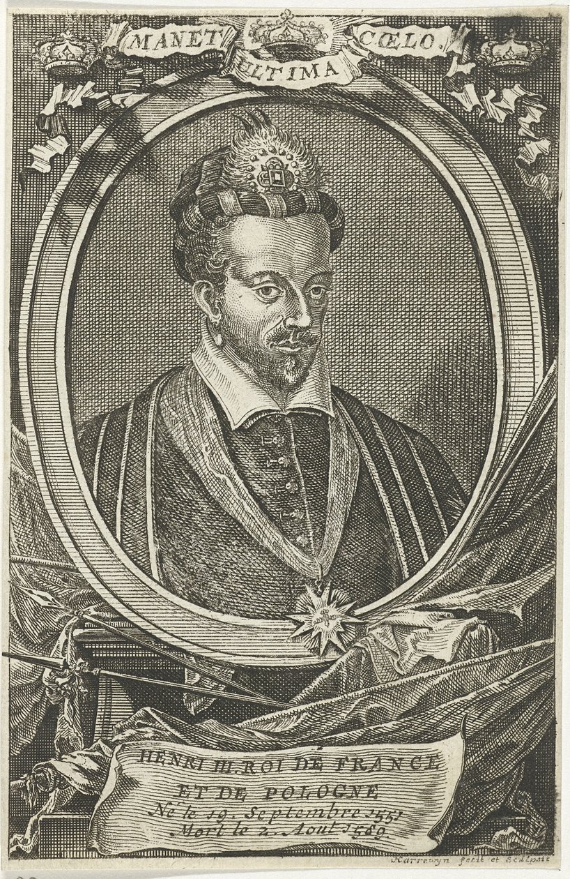 Porträt von Heinrich III. von Frankreich, König von Polen und Großherzog von Litauen von Jacobus Harrewijn