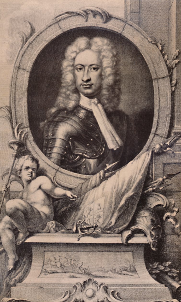 Charles Mordaunt, Earl of Peterborough und Monmouth, englischer Soldat, ca. 1740, 1894 von Jacobus Houbraken
